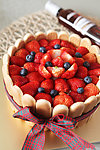 夏洛特蛋糕草莓蓝莓