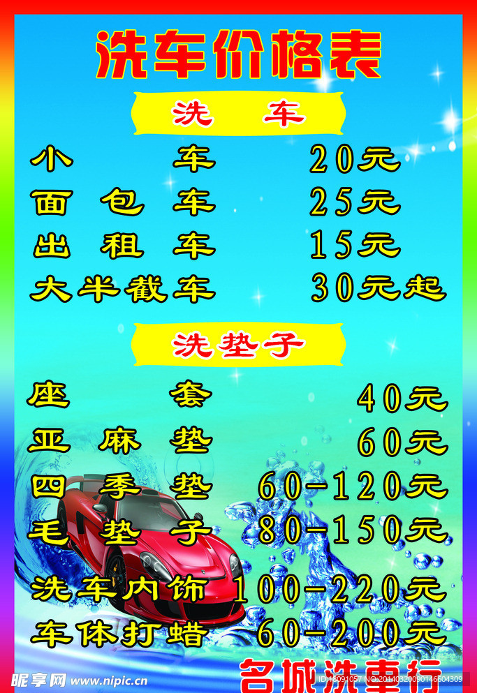 价格图板