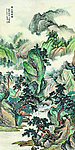 春山飞瀑图