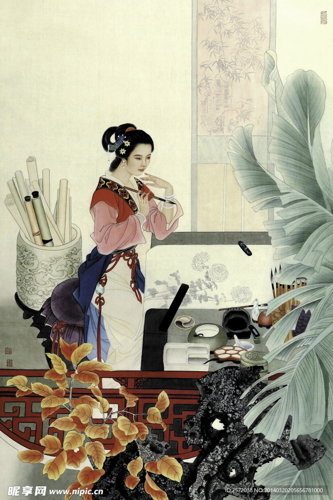 惜春作画