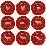 肉食图标肉类标志