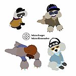韩版手绘可爱狗狗