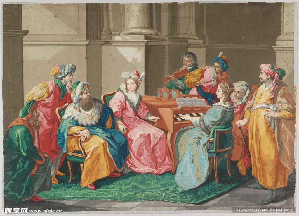 油画 午后座谈会