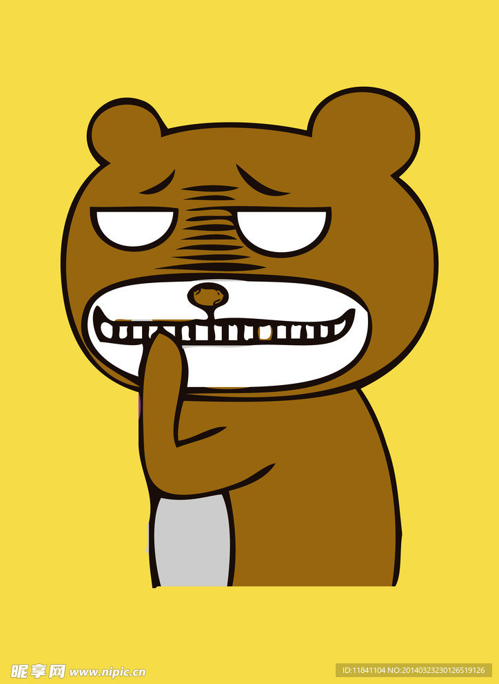 卡通棕熊