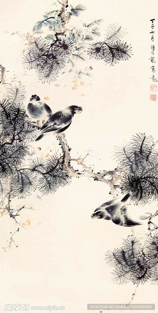 松雀图