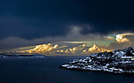 海边雪景