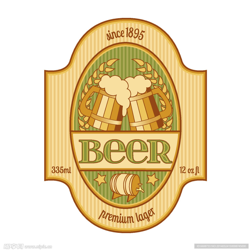 啤酒商标标签设计