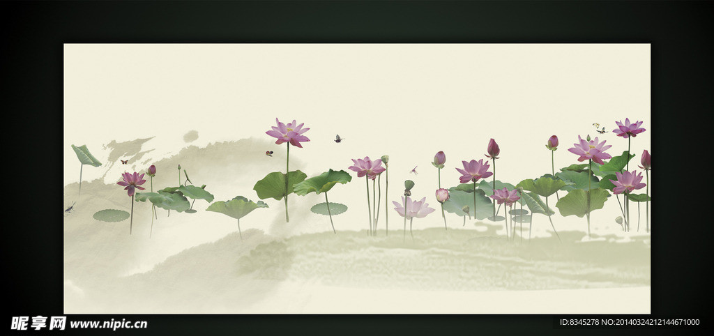 水墨莲花