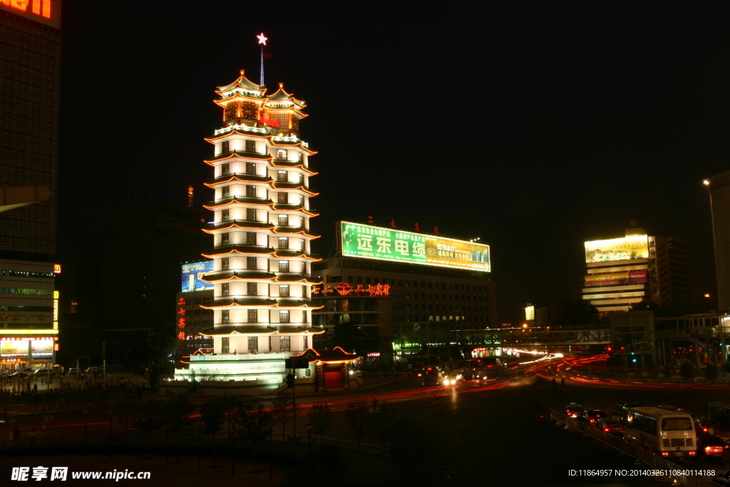 夜景二七塔