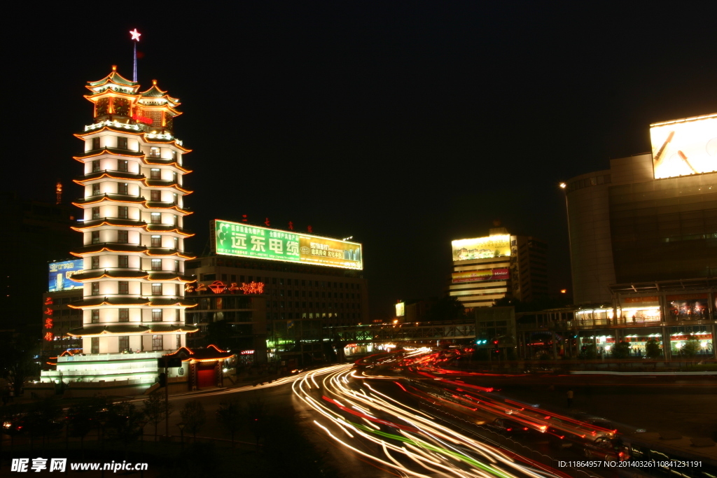 夜景二七塔