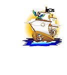 海盗船 卡通鹦鹉