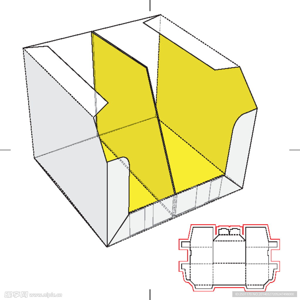 纸盒展开图