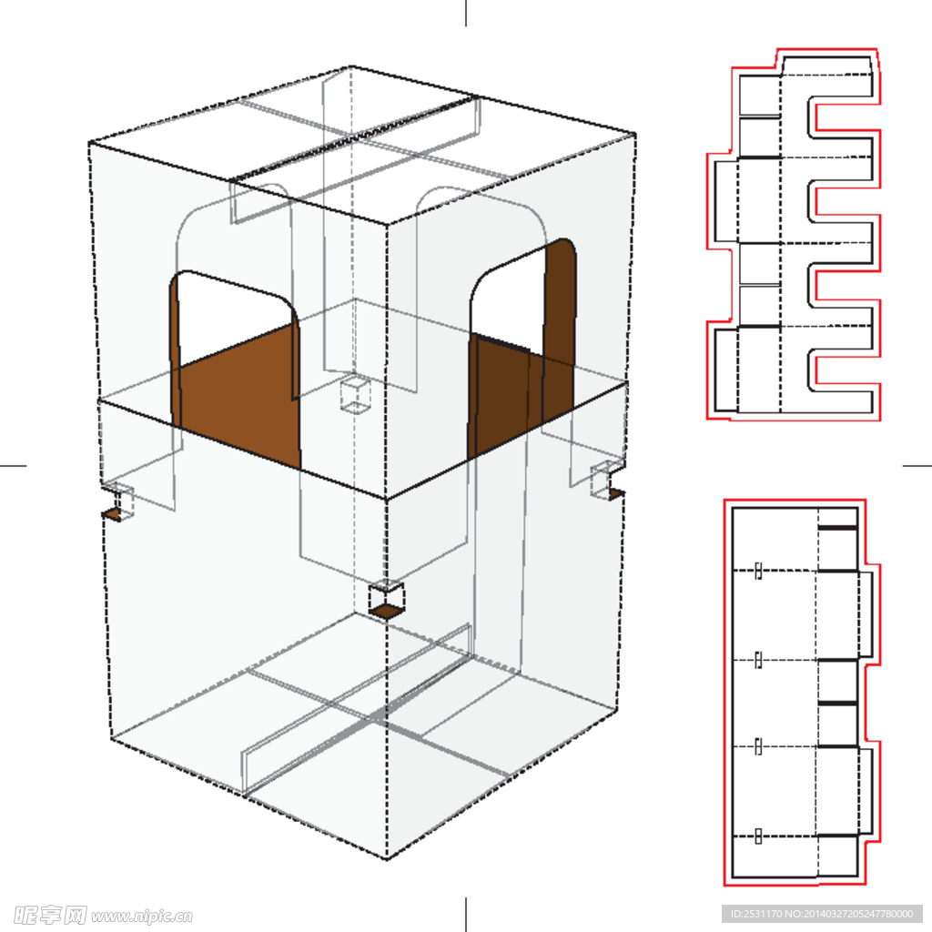纸盒展开图