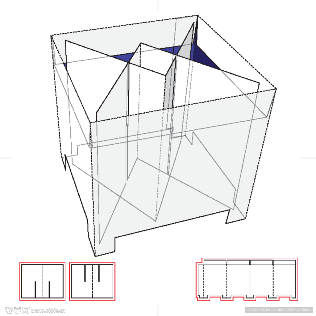 纸盒展开图