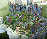 小区园林景观鸟瞰图