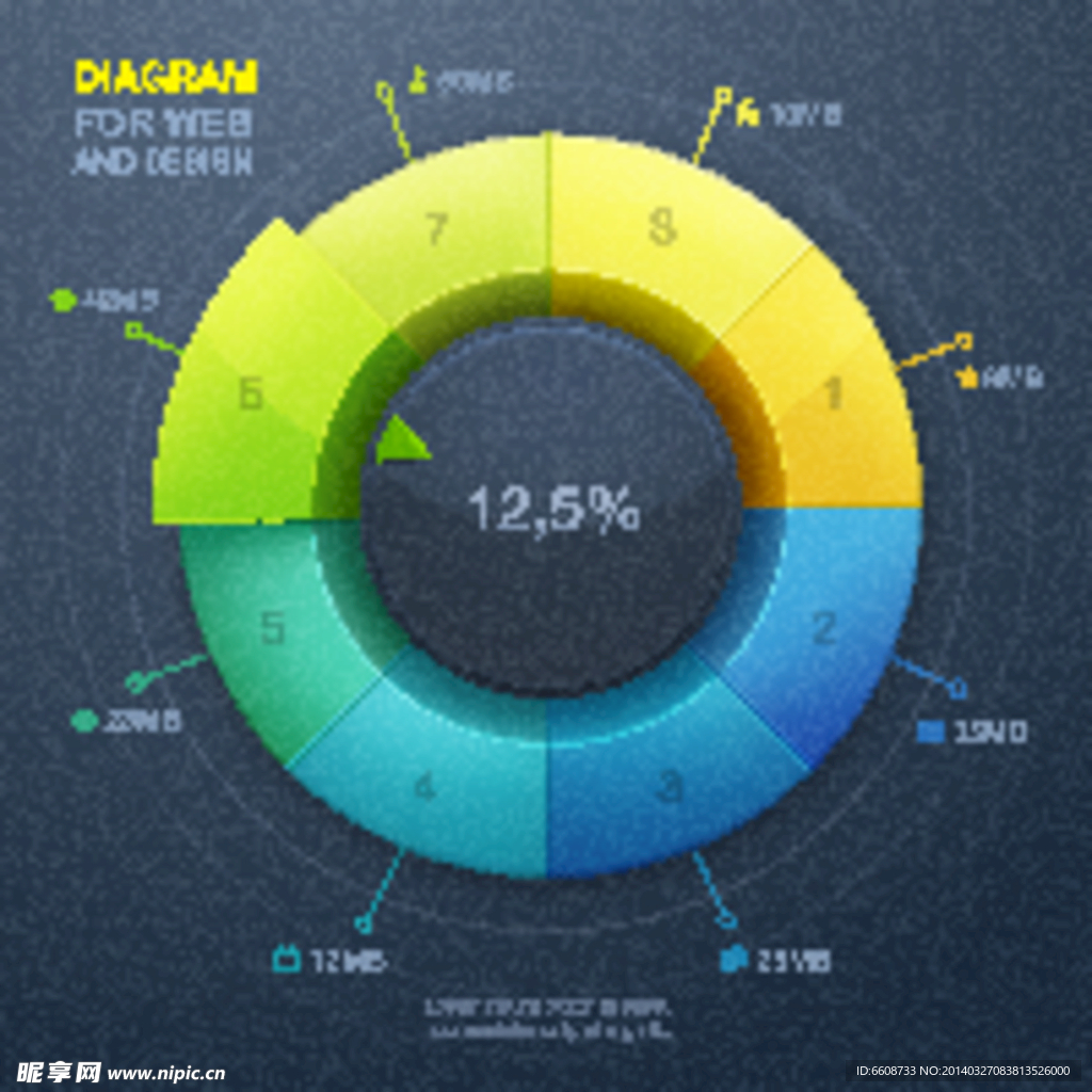 3D设计商务图标演示