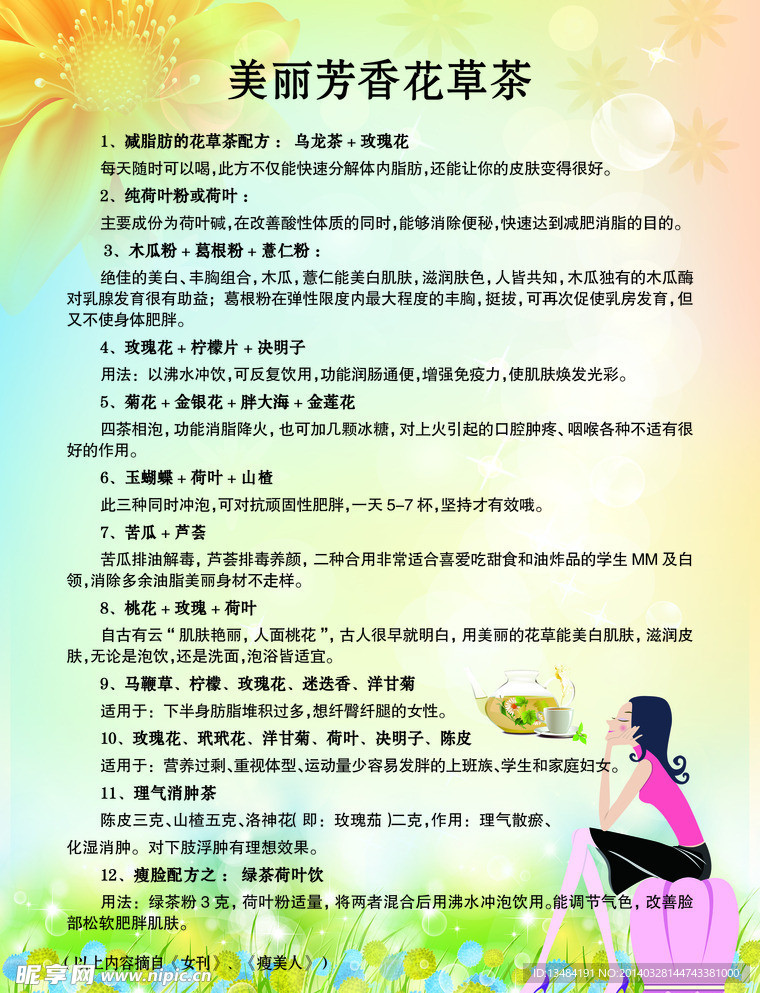 花茶宣传单