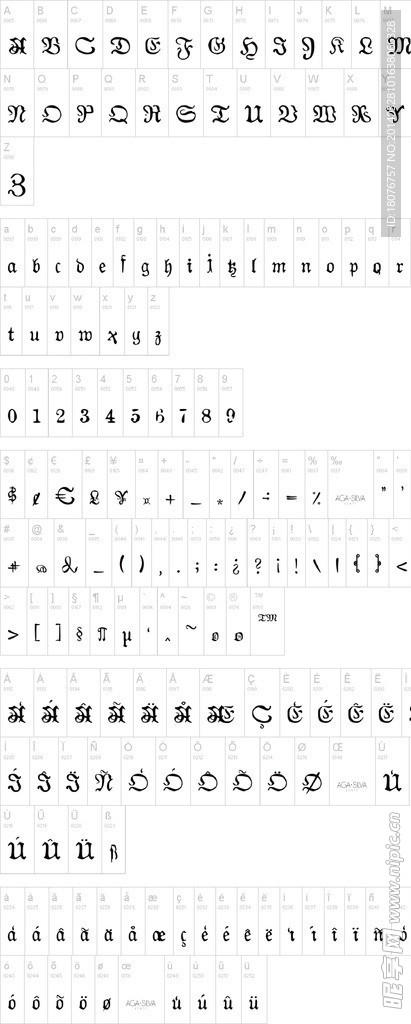 外国字体
