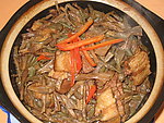 豆角干肉煲