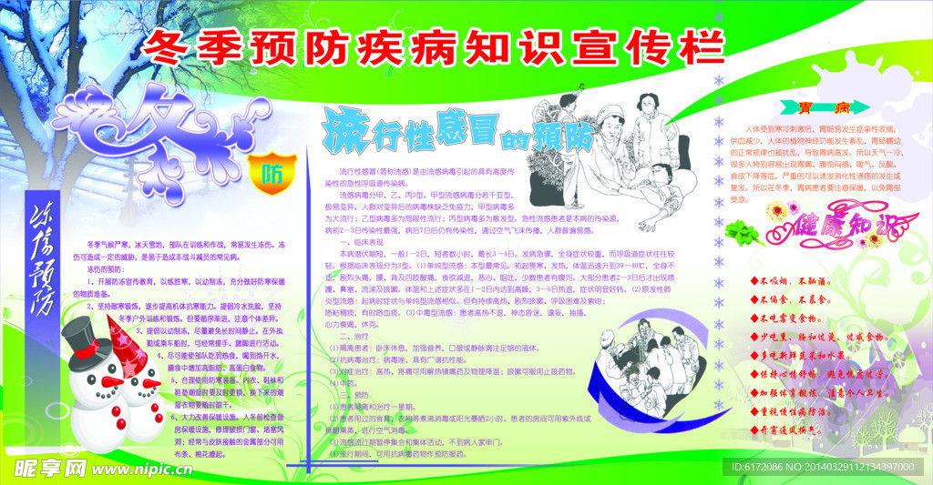 预防疾病知识宣传栏