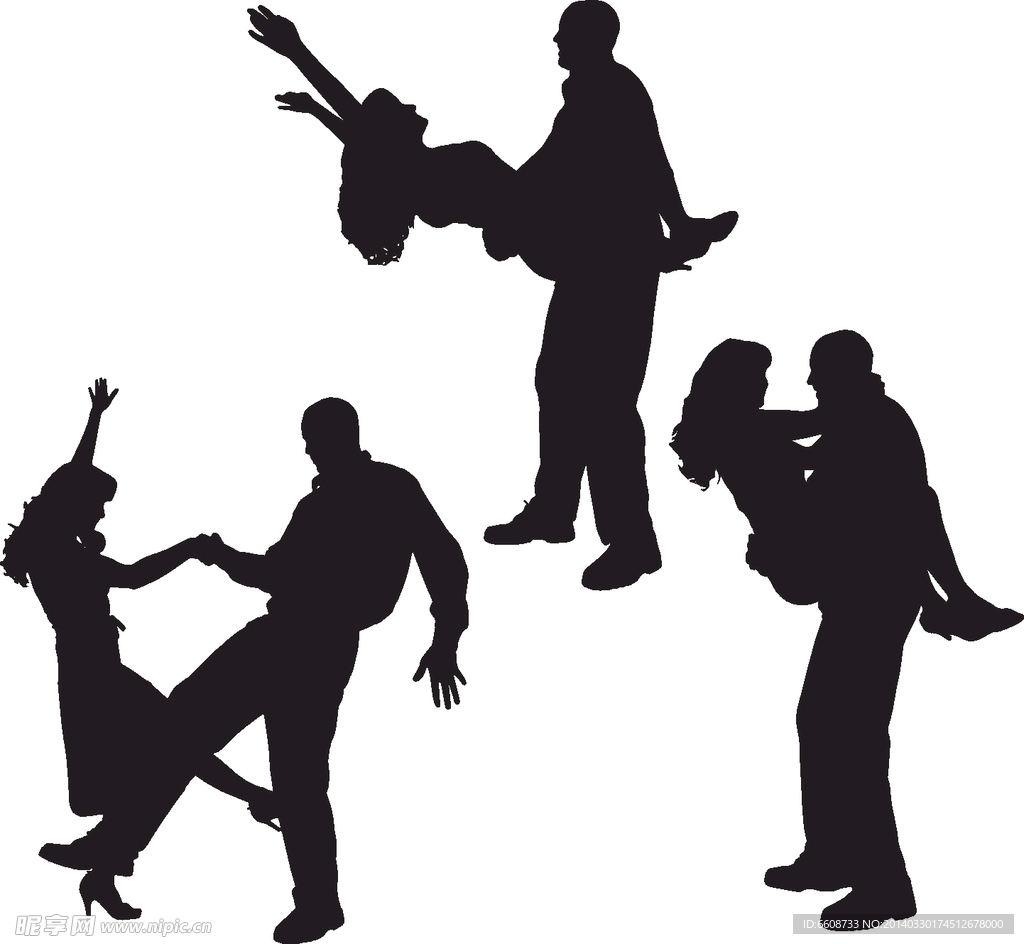 跳舞舞蹈人物剪影