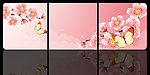 粉色浪漫蝴蝶 无框画