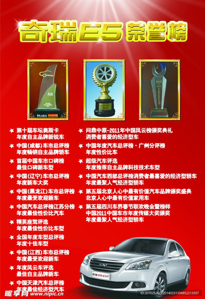 奇瑞光荣榜