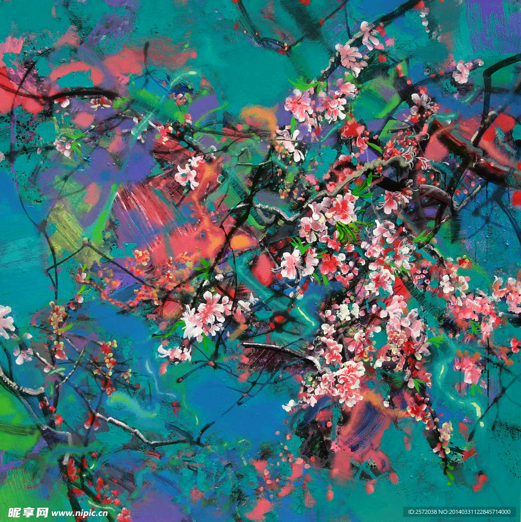 怒放 油画
