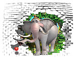 3D 图片大象