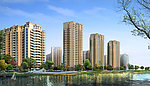 湖边小区环境图片