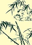 国画竹子山石