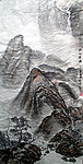 李明天国画秋山寒林
