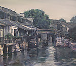 油画 乌镇印象