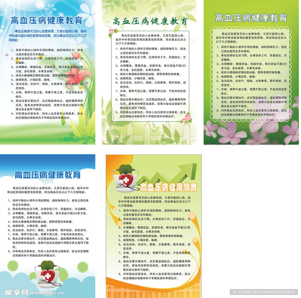 高血压海报展板模板