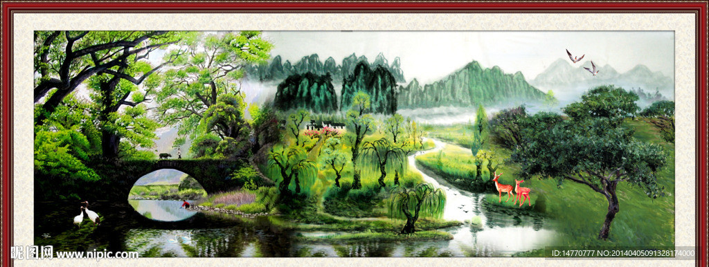 油画乡村