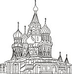 cdr名胜建筑勾线图