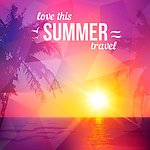 夏天标志夏季旅游图标
