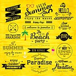 夏天标志夏季旅游图标