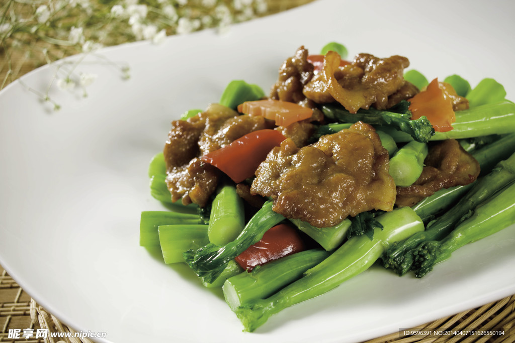 菜心炒上肉