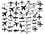 各种型号的飞机图标