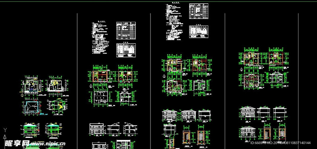 别墅建筑结构施工图