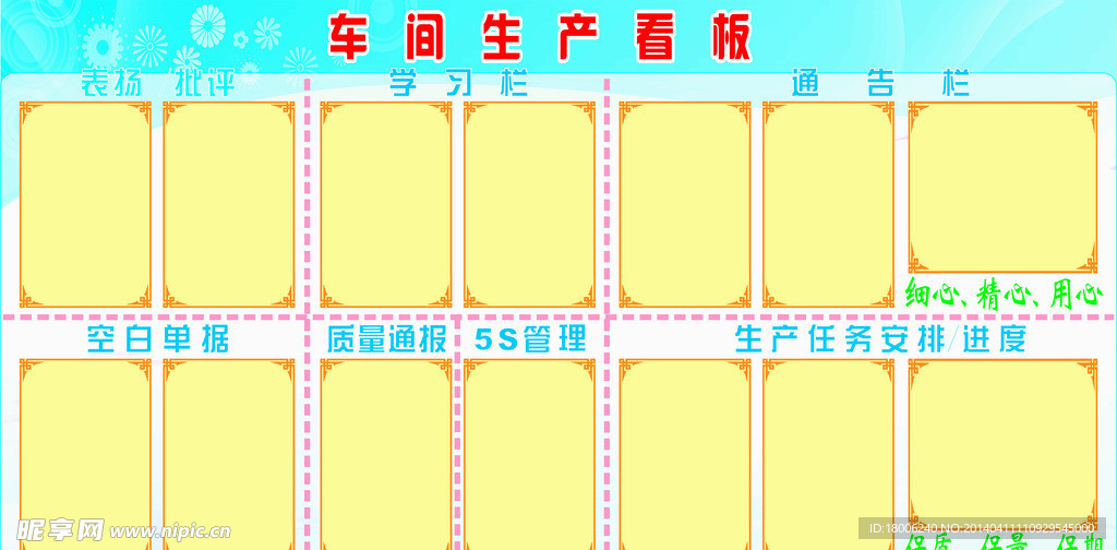 生产车间展板
