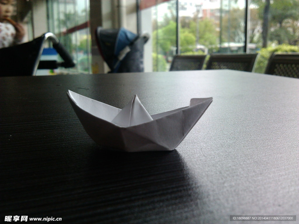 折纸 纸船 小白船