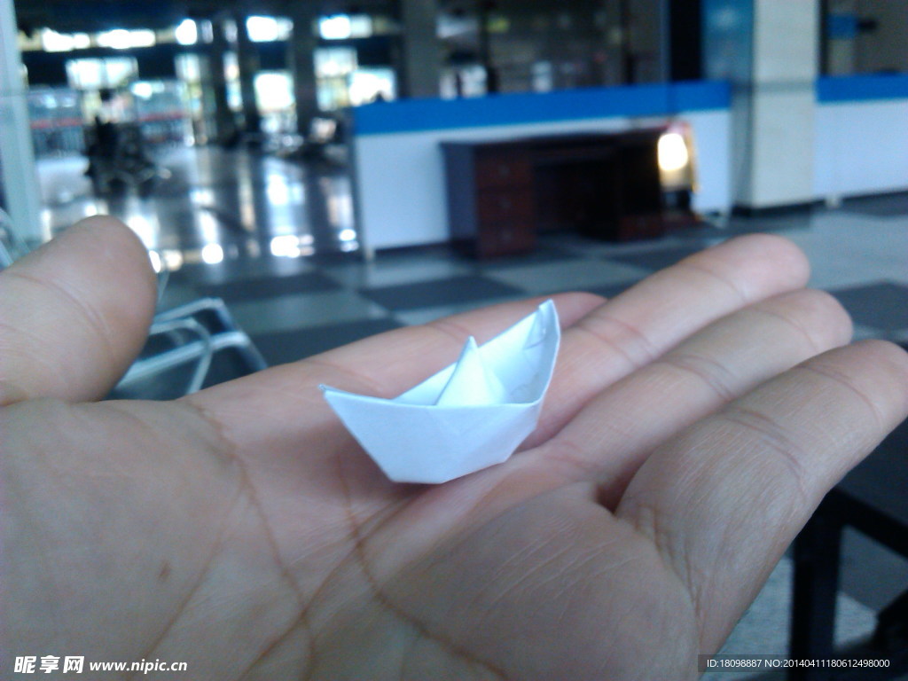 折纸 纸船 小白船