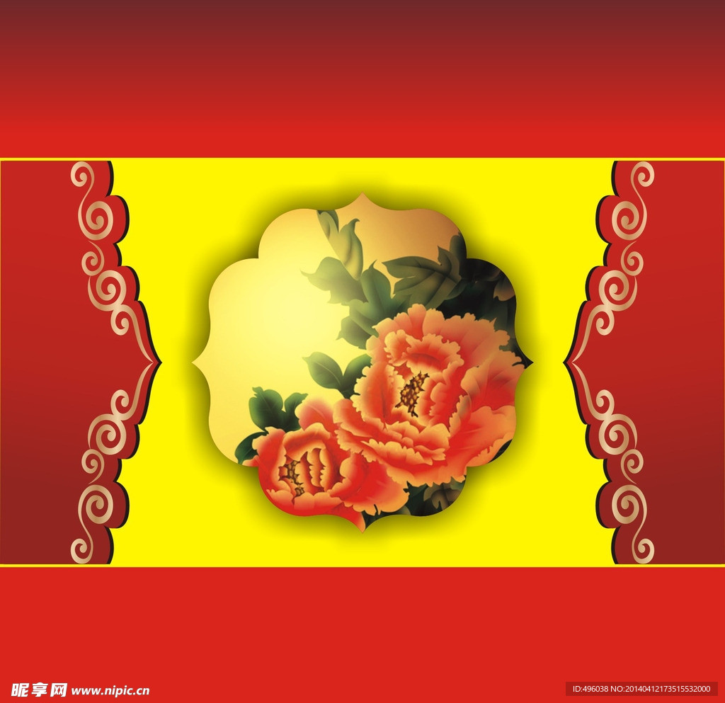 祥云边框 背景