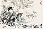蕉荫仕女