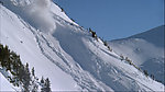 雪崩全过程 雪山