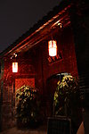 宽窄巷子夜景摄影图片