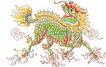 彩绘麒麟