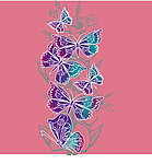 蝴蝶 渐变 暗花 图